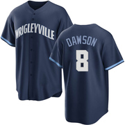 Andre Dawson Men's Chicago Cubs 2021 City Connect Jersey - Navy Replica