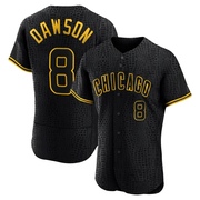 Andre Dawson Men's Chicago Cubs Snake Skin City Jersey - Black Authentic