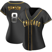 Andre Dawson Women's Chicago Cubs Alternate Jersey - Black Golden Replica