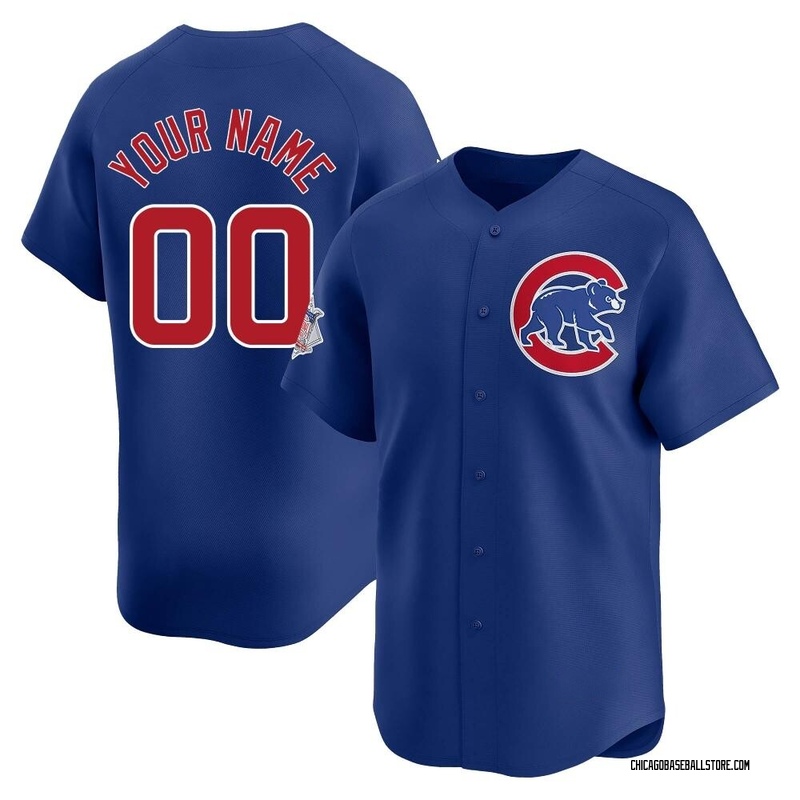 Custom Men's Chicago Cubs Alternate Jersey - Royal Limited