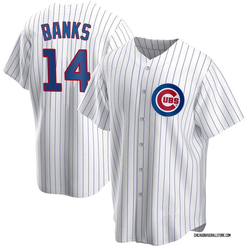 Men's Ernie Banks Chicago Cubs Coop Player Replica Jersey