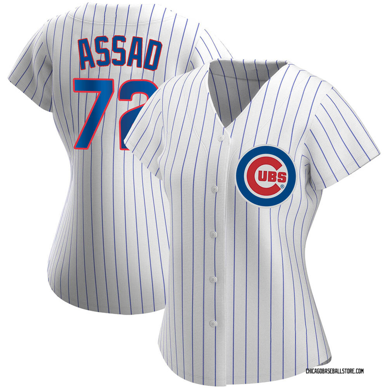 Javier Assad Women's Nike White Chicago Cubs Home Replica Custom Jersey Size: Medium