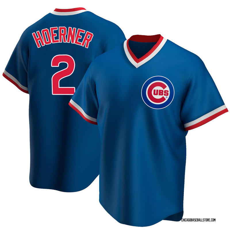 Nico Hoerner Men's Chicago Cubs Road Cooperstown Collection Jersey