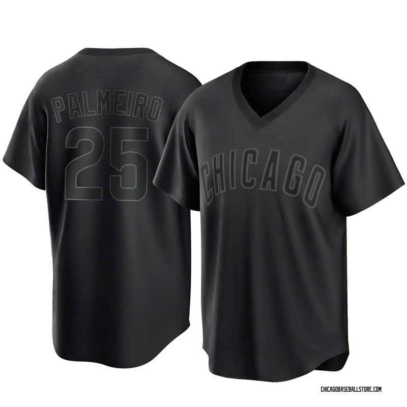 Rafael Palmeiro Men's Chicago Cubs Jersey - Black/White Replica