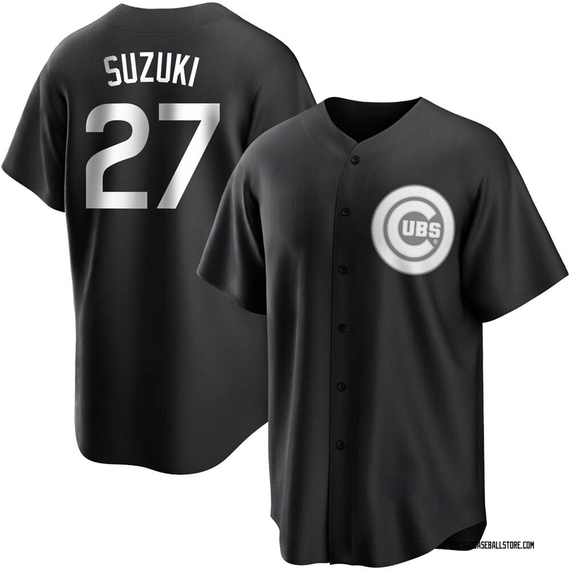 Men's Chicago Cubs Seiya Suzuki 27 White Home Replica Baseball Jersey