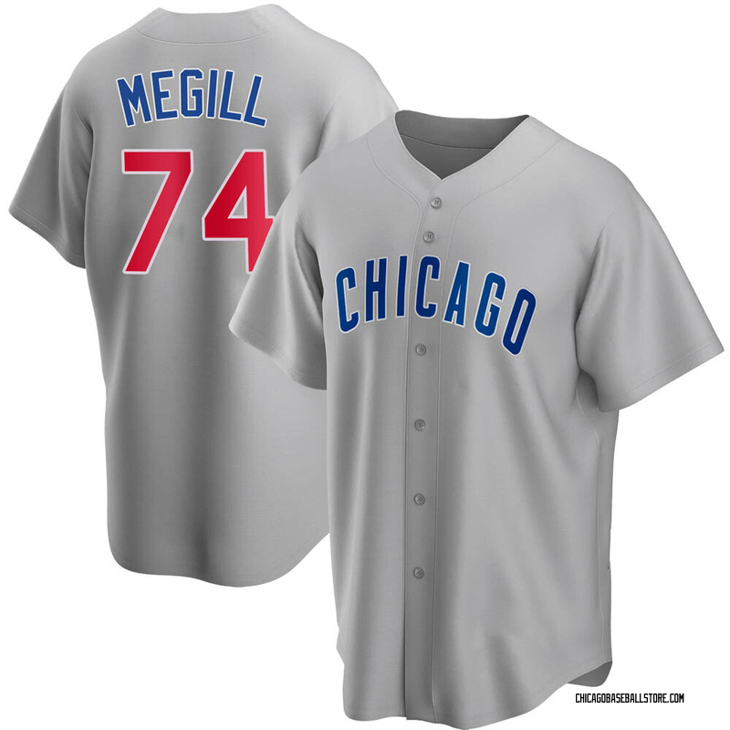 Men's Nike Gray Chicago Cubs Road Replica Team Jersey